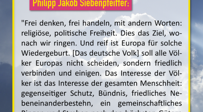 Philipp Jakob Siebenpfeiffer: ein mutiger Homburger Bürger